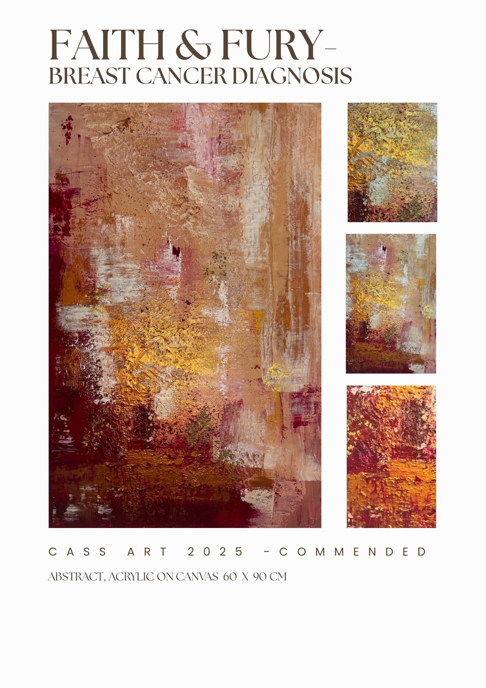 Abstract acrylic on canvas painting