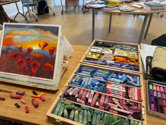 Soft pastels at Malvern Pastel Artists session