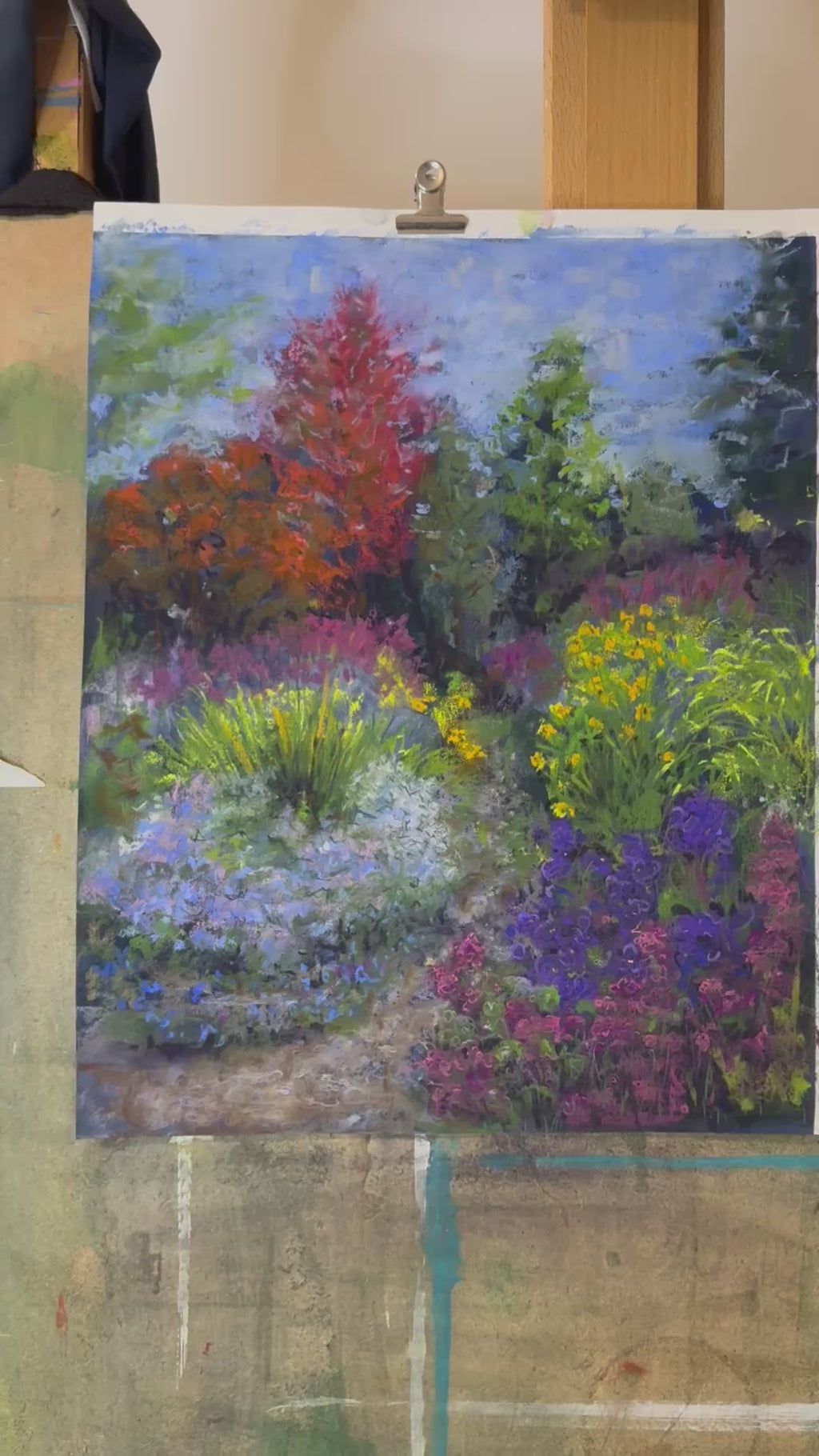 Michaelmas Star, original Soft Pastel